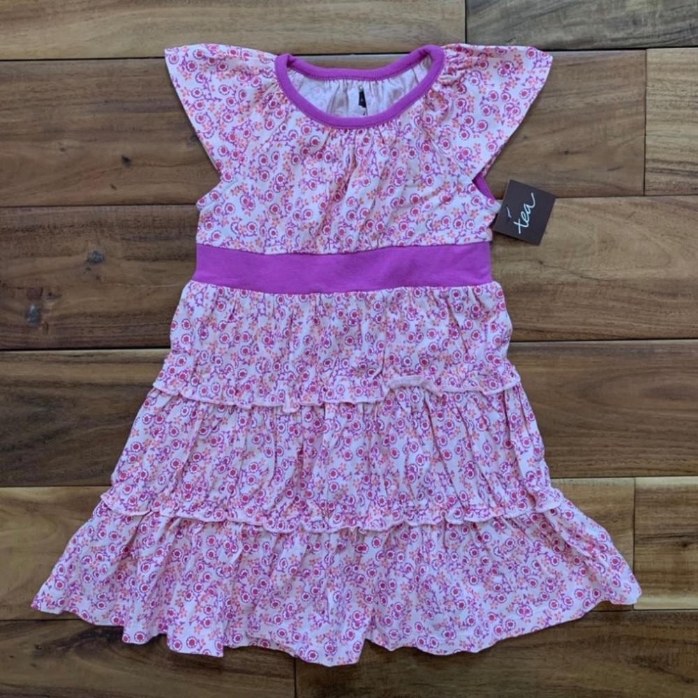 Tea Collection Toddler Girl’s Short Sleeve Twirl Dress Size 2-NEW